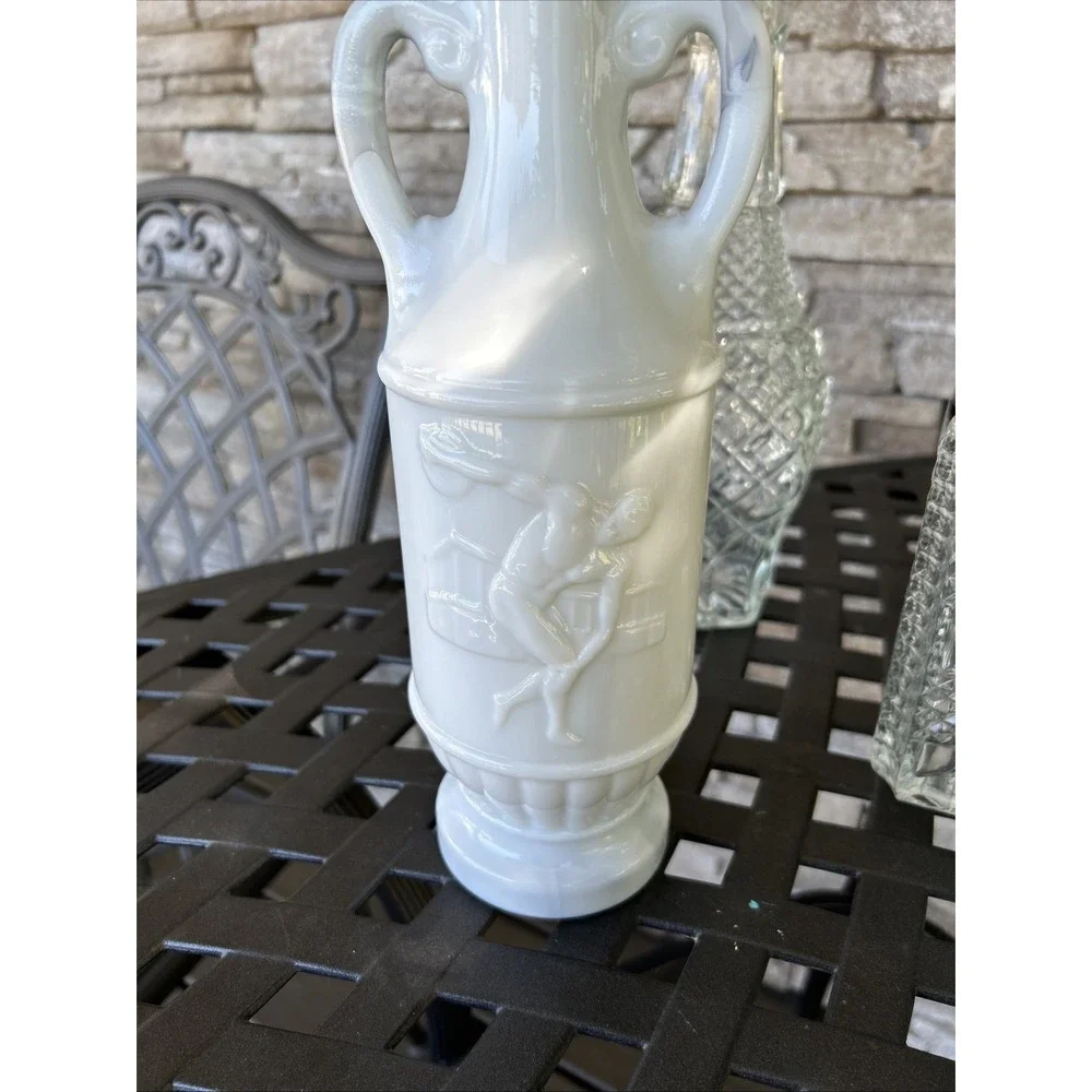 13 Inch Vintage White Marble Wine Decanter Olympic
